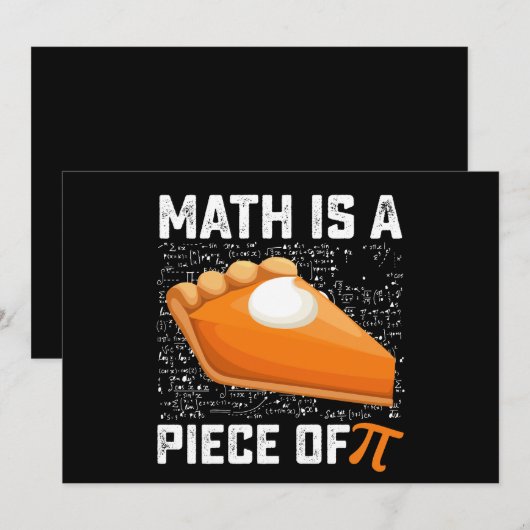 Wiskunde is een stukje pi-dagtaartwiskunde kaart (Voorkant / Achterkant)