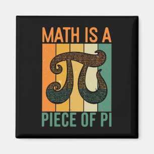Wiskunde is een stukje Pi Retro Pi-dag leraar graf Magneet