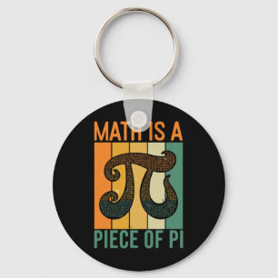 Wiskunde is een stukje Pi Retro Pi-dag leraar graf Sleutelhanger