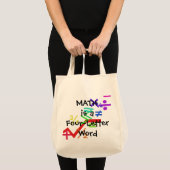 Wiskunde is een vierletterige Canvas tas (Voorkant (product))
