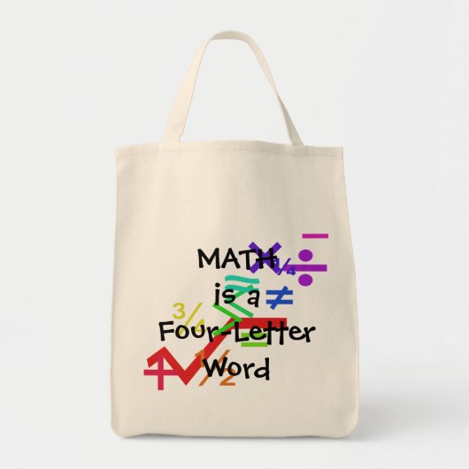 Wiskunde is een vierletterige Canvas tas (Voorkant)