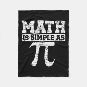 Wiskunde is eenvoudig als pi Wiskunde docent happy Fleece Deken