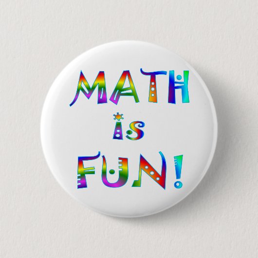 Wiskunde is Fun Ronde Button 5,7 Cm (Voorkant)