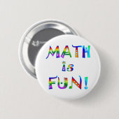 Wiskunde is Fun Ronde Button 5,7 Cm (Voorkant /achterkant)
