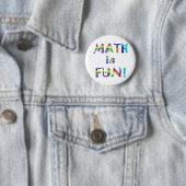 Wiskunde is Fun Ronde Button 5,7 Cm (In situ)