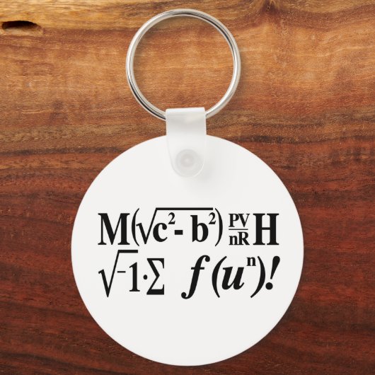 Wiskunde is Fun! Sleutelhanger (Voorkant)