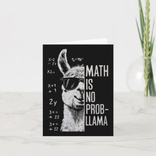 Wiskunde is geen Prob-Llama Funny Llama Man Vrouwe Kaart