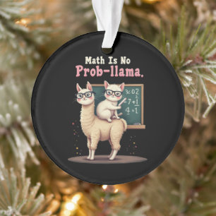 Wiskunde is geen prob-llama plezier & Schattigee W Ornament