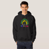 Wiskunde is geen Prob Llama Rainbow Hoodie (Voorkant volledig)