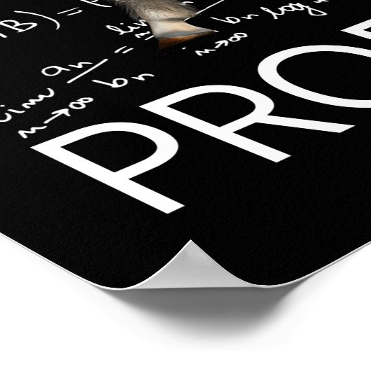 Wiskunde is geen Prob-Llama - Wiskunde Llama leraa Poster (Hoek)