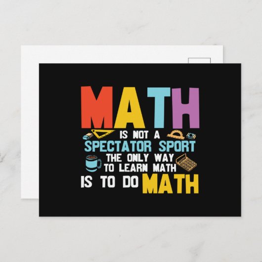 Wiskunde is geen spooksport briefkaart (Voorkant / Achterkant)