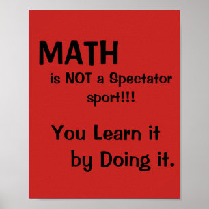 Wiskunde is geen spooksport poster