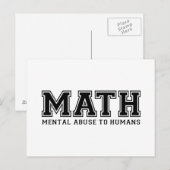 WISKUNDE is geestelijk misbruik bij de mens Briefkaart (Voorkant / Achterkant)