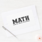 WISKUNDE is geestelijk misbruik bij de mens Rechthoekige Sticker (Envelop)