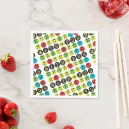 Wiskunde is gelijk aan Fun - Funny Pi Colorful Pap Servetten