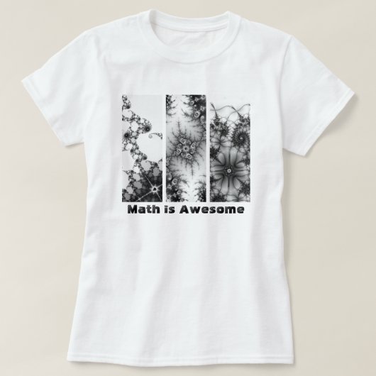 Wiskunde is Geweldige 1st Fractal Design T-shirt (Design voorkant)