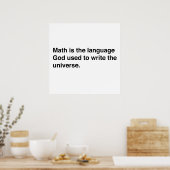 Wiskunde is gods-taal poster (Keuken)