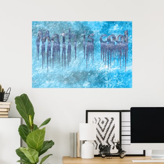 Wiskunde is koel poster (Thuiskantoor)