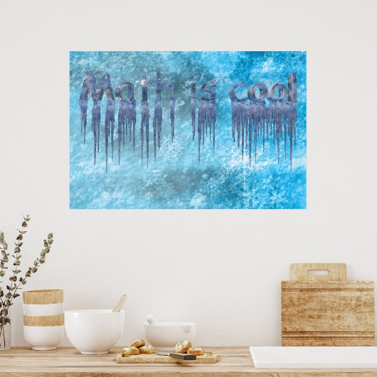 Wiskunde is koel poster (Keuken)