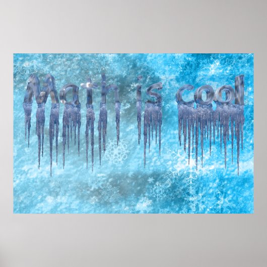 Wiskunde is koel poster (Voorkant)