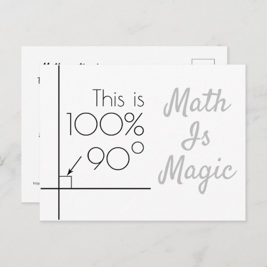 Wiskunde Is Magic Grappig Aanpasbaar Briefkaart (Voorkant / Achterkant)