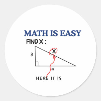 Wiskunde Is Makkelijk Vind X Hier Is Het Grappige Ronde Sticker