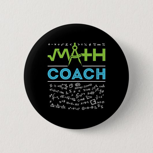 Wiskunde is mijn jam eerste dag terug naar school ronde button 5,7 cm (Voorkant)