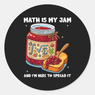 Wiskunde Is Mijn Jam En Ik Ben Hier Om Het Te Vers Ronde Sticker