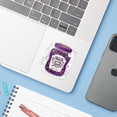 Wiskunde is mijn Jam Grappige woordspeling Wiskund Sticker (Laptop met iPhone)