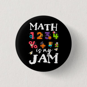 Wiskunde is mijn Jam Teacher-waardering Algebra Eq Ronde Button 3,2 Cm