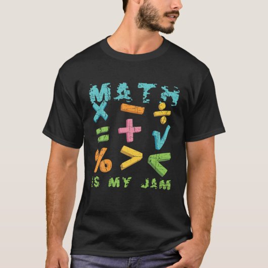 Wiskunde is mijn Jam Teacher-waardering Algebra Eq T-shirt (Voorkant)