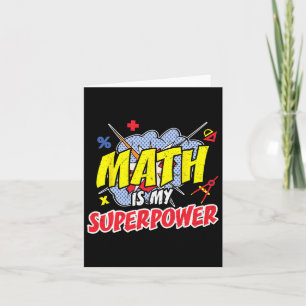 Wiskunde is mijn Superpower Funny Teaching Pi Day Kaart