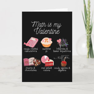 Wiskunde is mijn Valentijn Schattige wiskundeleraa Kaart