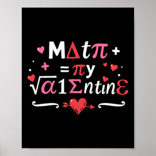 Wiskunde Is Mijn Valentijn Symbolen Voor Docent Va Poster
