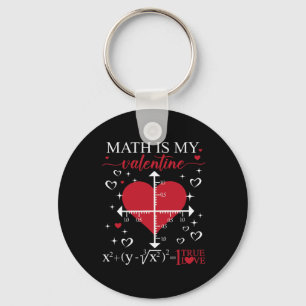 Wiskunde is mijn Valentijnsdag Geometrie Wiskundel Sleutelhanger