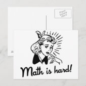 Wiskunde is moeilijk briefkaart (Voorkant / Achterkant)