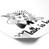 Wiskunde is moeilijk foto afdruk (Hoek)