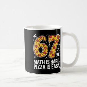 Wiskunde is moeilijk pizza is gemakkelijk grappige koffiemok