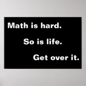 Wiskunde is moeilijk poster (Voorkant)