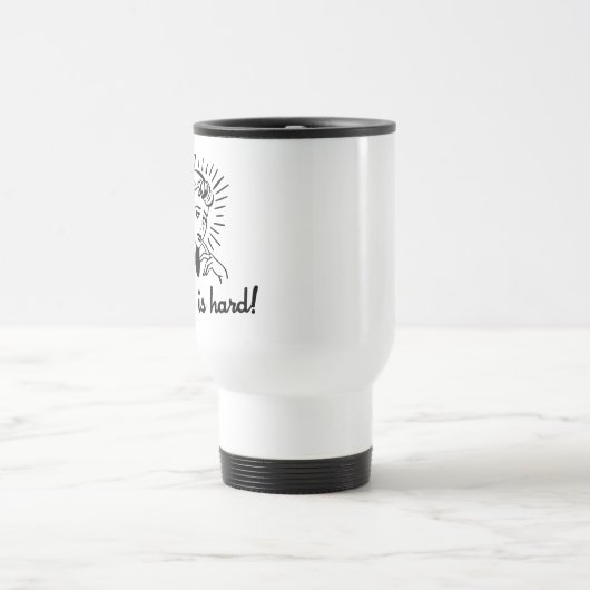 Wiskunde is moeilijk reisbeker (Center)