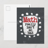 Wiskunde is niet zo'n slecht Briefkaart (Voorkant / Achterkant)