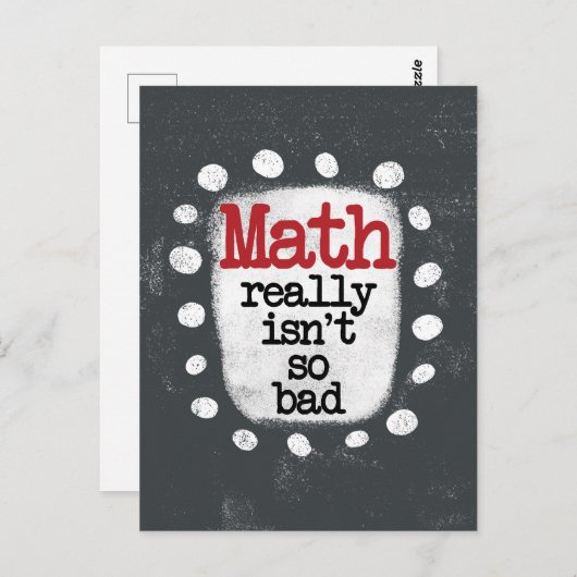 Wiskunde is niet zo'n slecht Briefkaart (Voorkant / Achterkant)