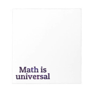 Wiskunde is universeel sterrenstelsel notitieblok
