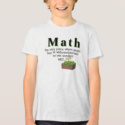 Wiskunde is verwarrend T-shirt - Grappige wiskunde (Voorkant)