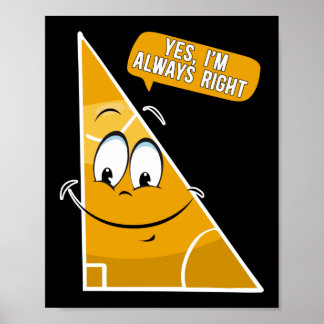 Wiskunde Ja Ik ben altijd goed leraar Nerd Student Poster