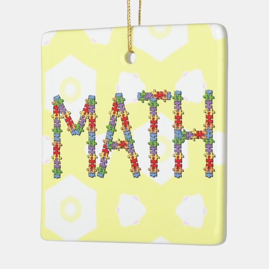 Wiskunde Jigsaw Keramisch Ornament (Links)