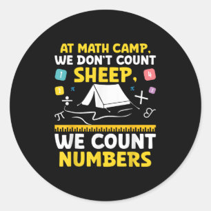 Wiskunde Kamp Wiskunde Camper Wiskundige Camping M Ronde Sticker