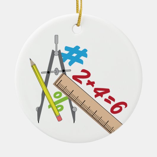 Wiskunde Keramisch Ornament (Voorkant)