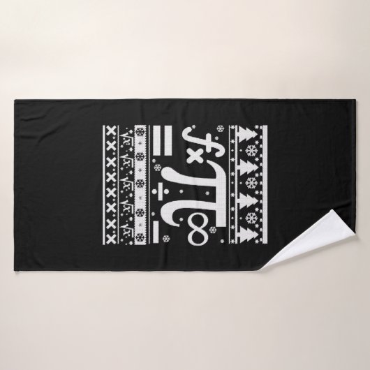 Wiskunde kerst badhanddoek (Badhanddoek)