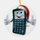 Wiskunde kerst calculator keramisch ornament (Voorkant)